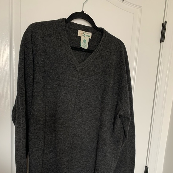 Vintage Northern Spirit Grey Sweater Pure Wool - Picture 3 of 7